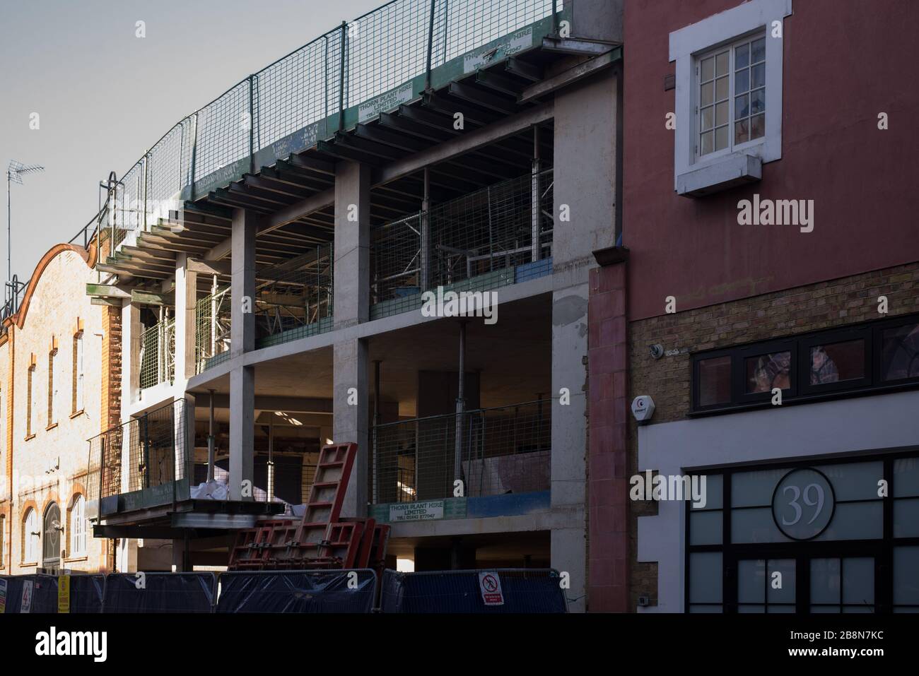 37 site de construction de la voie de guerre, East Acton, Londres Banque D'Images