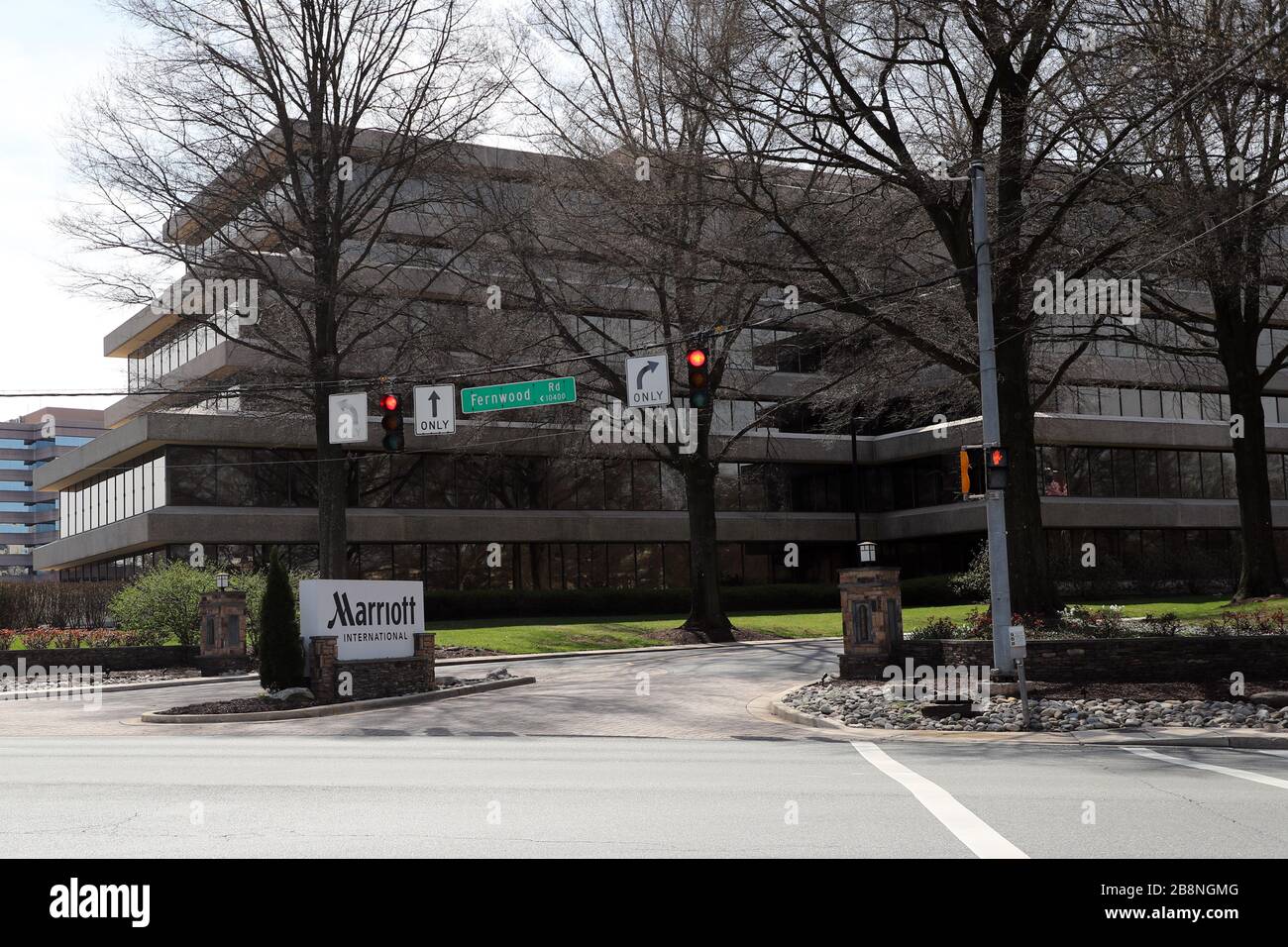 Bethesda Md Etats Unis 22 Mars 2020 Marriott International A Annonce Aujourd Hui Qu Ils Pourreraient 2 3 De Leurs 3000 Employes A Leur Siege Social De Bethesda Maryland Et Que D Autres Employes Sont Tenus De