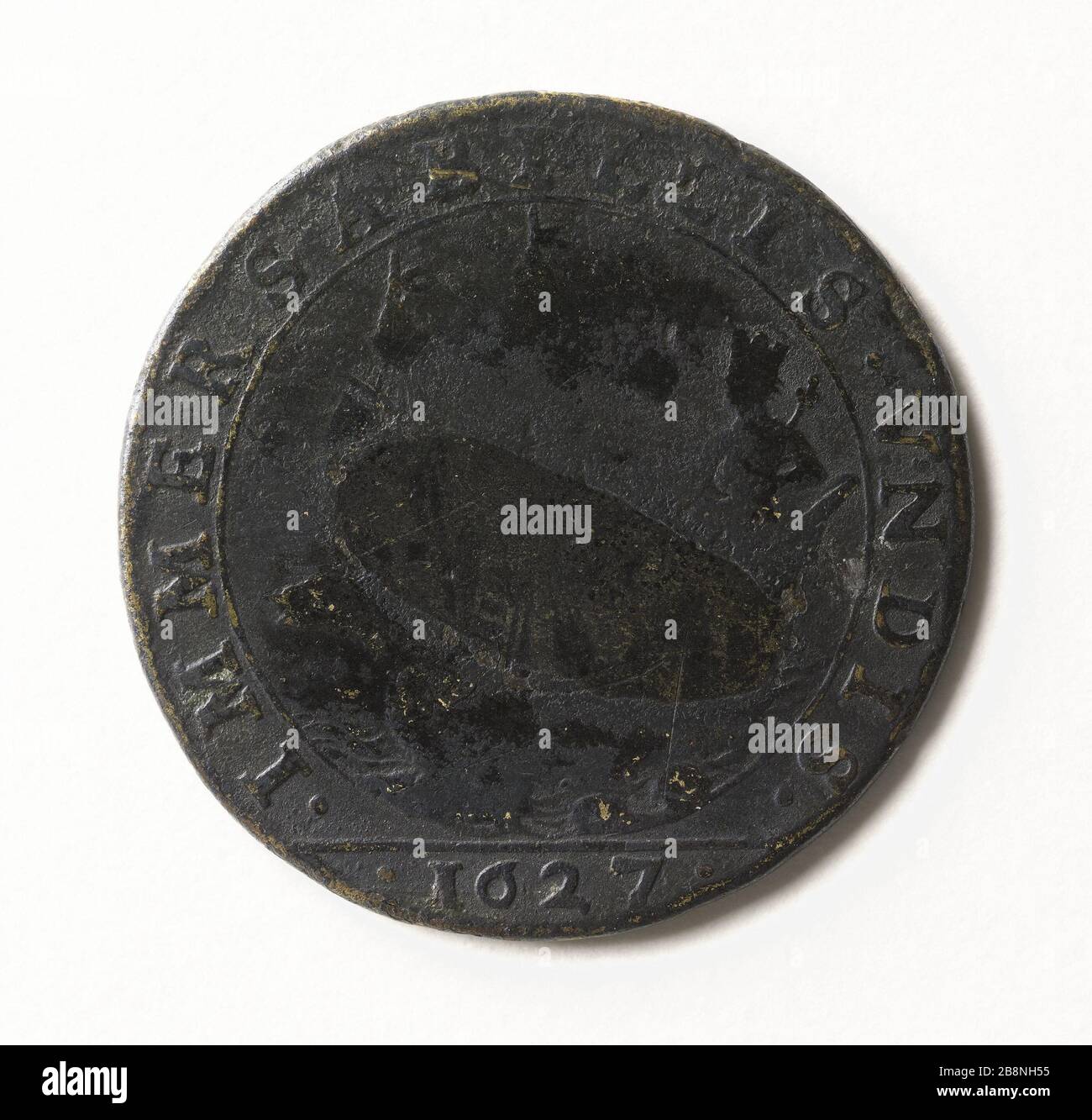 Provost: Nicolas Bailleul, 1627 (titre factice) Médaille d'un prévôt des marchands : Nicolas de Bailleul. Laiton. 1627. Paris, musée Carnavalet. Banque D'Images