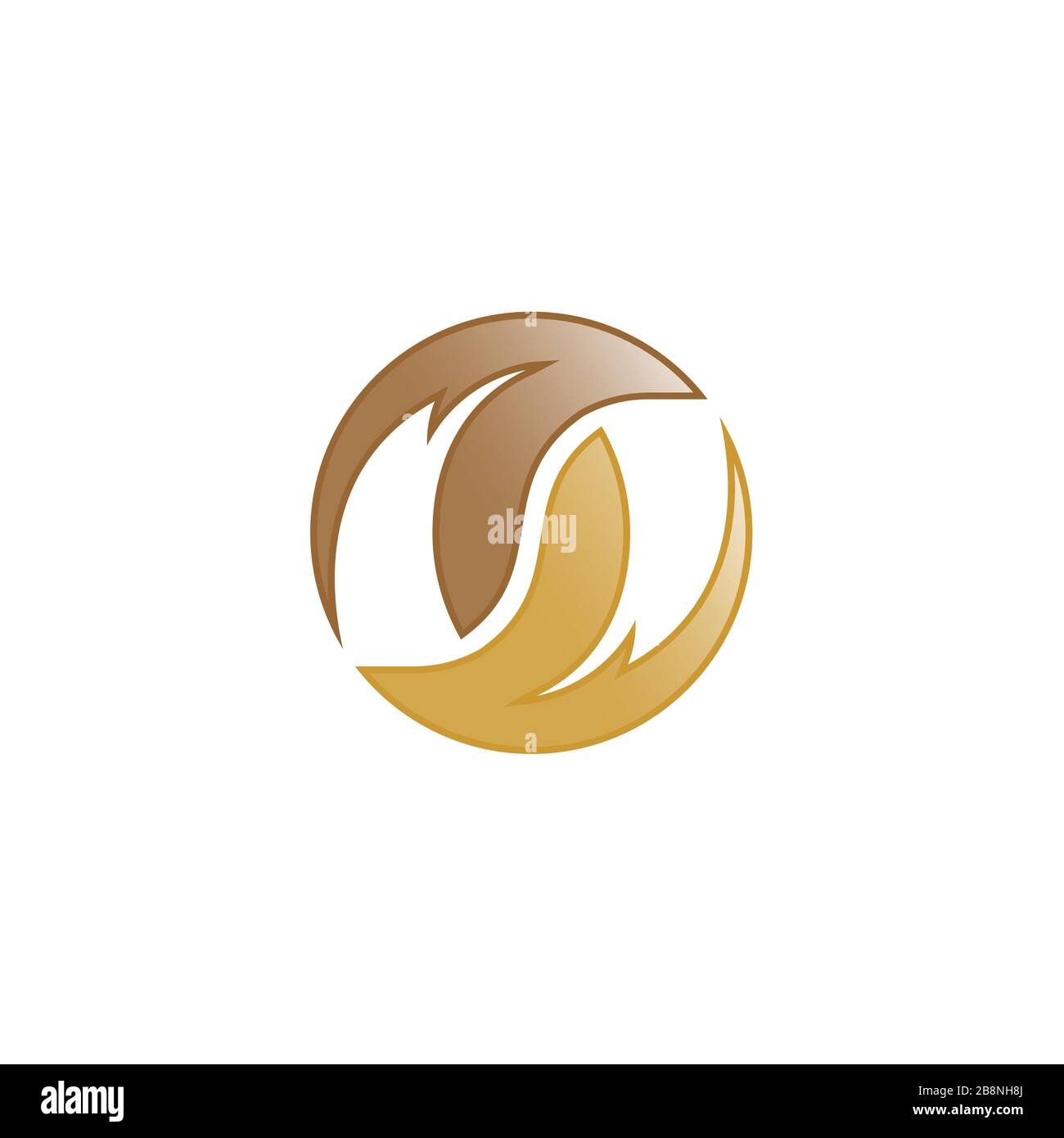 Logo Coffee Bean Design créatif, sur fond blanc. Illustration de Vecteur