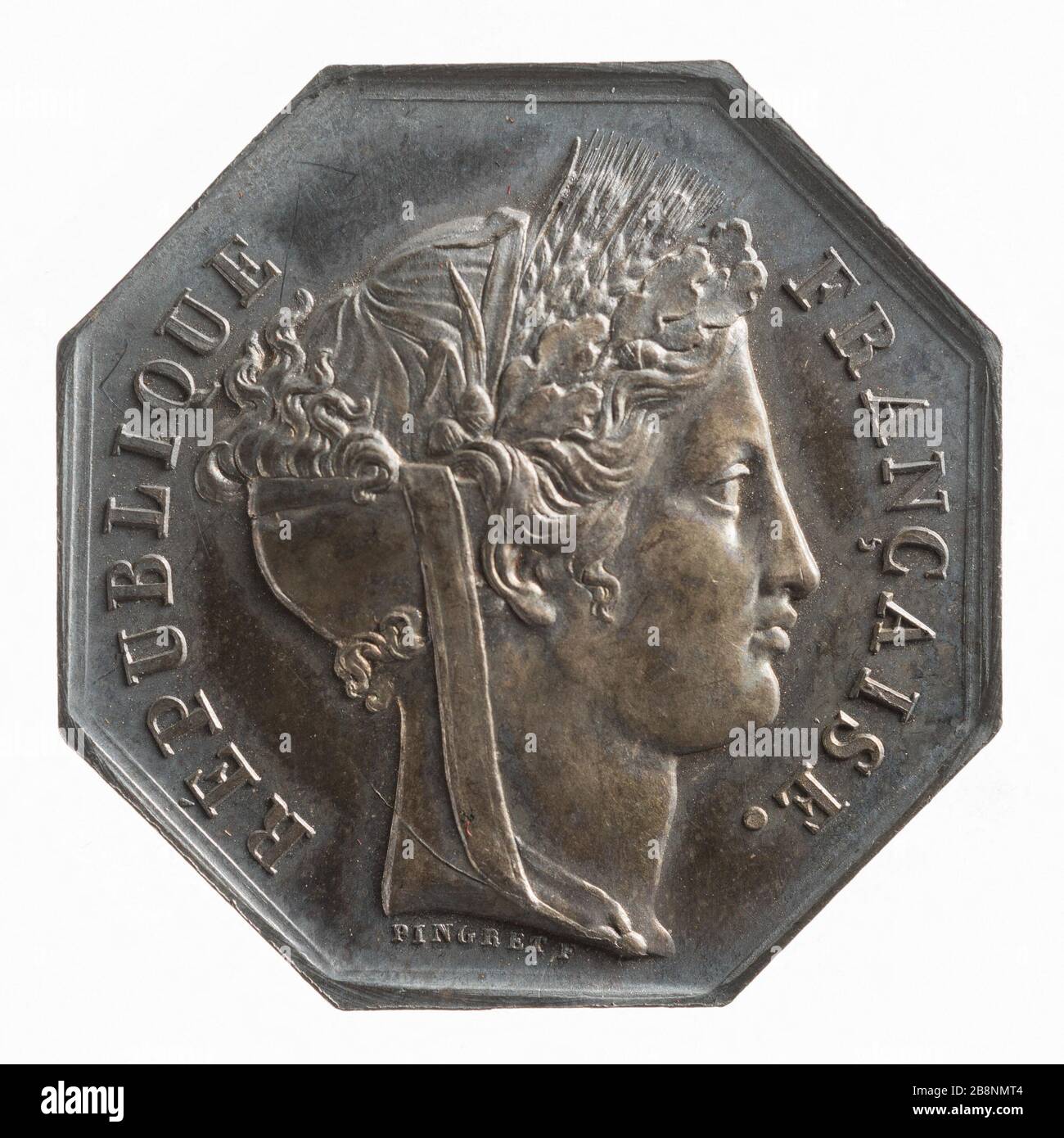 Office de l'éducation des sceaux de dessin, Pingret du XIXe siècle, Joseph Arnold. 'Commission de l'enrôlement du dessin de Sceaux, XIXe siècle'. Argent. Paris, musée Carnavalet. Banque D'Images