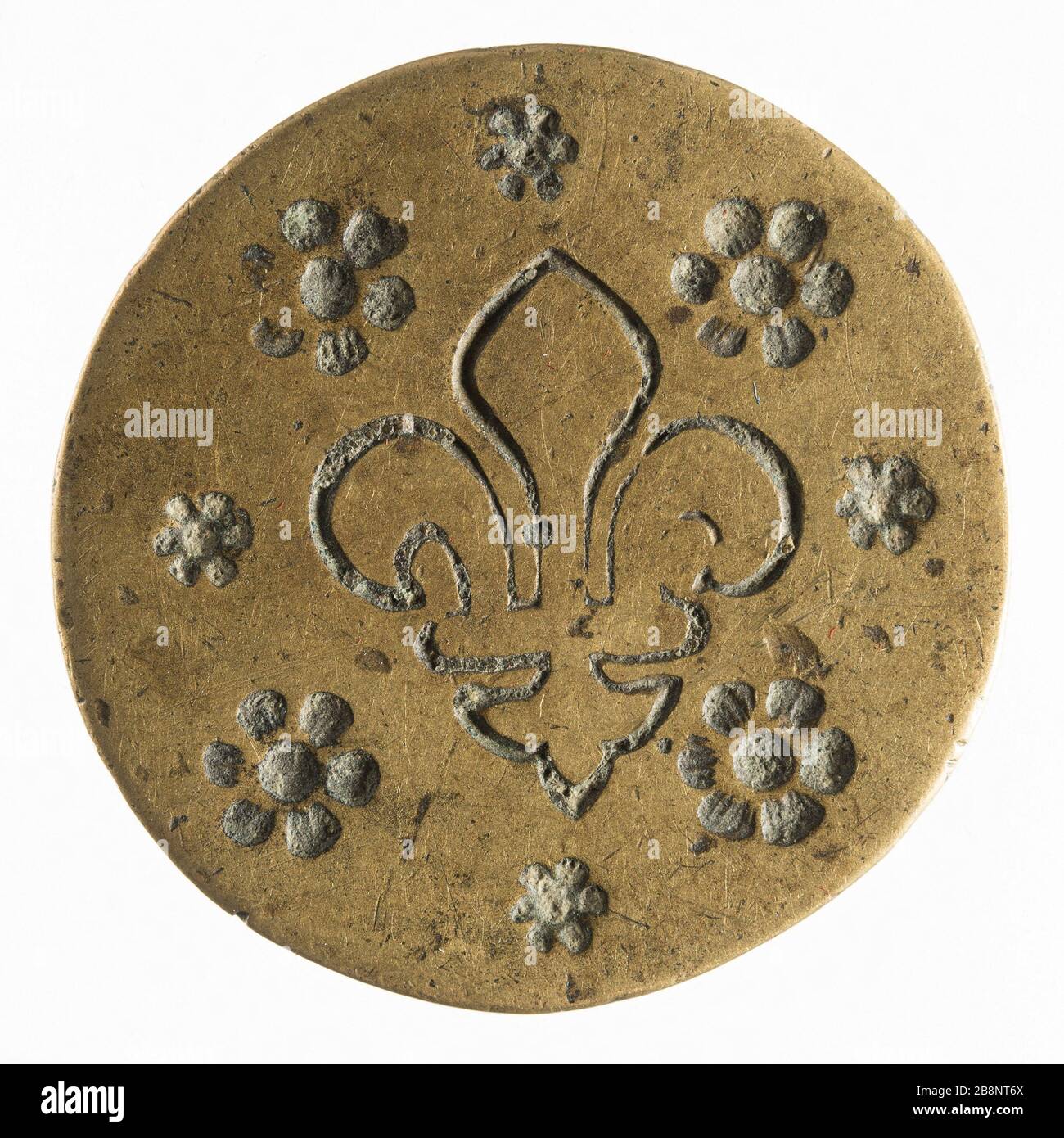 Marché des Halles à Paris : Louis I. Cahagne, 1698 'Halles et marchés de Paris : I. Louis Cahagne, 1698'. Bronze. 1698-1698. Paris, musée Carnavalet. Banque D'Images