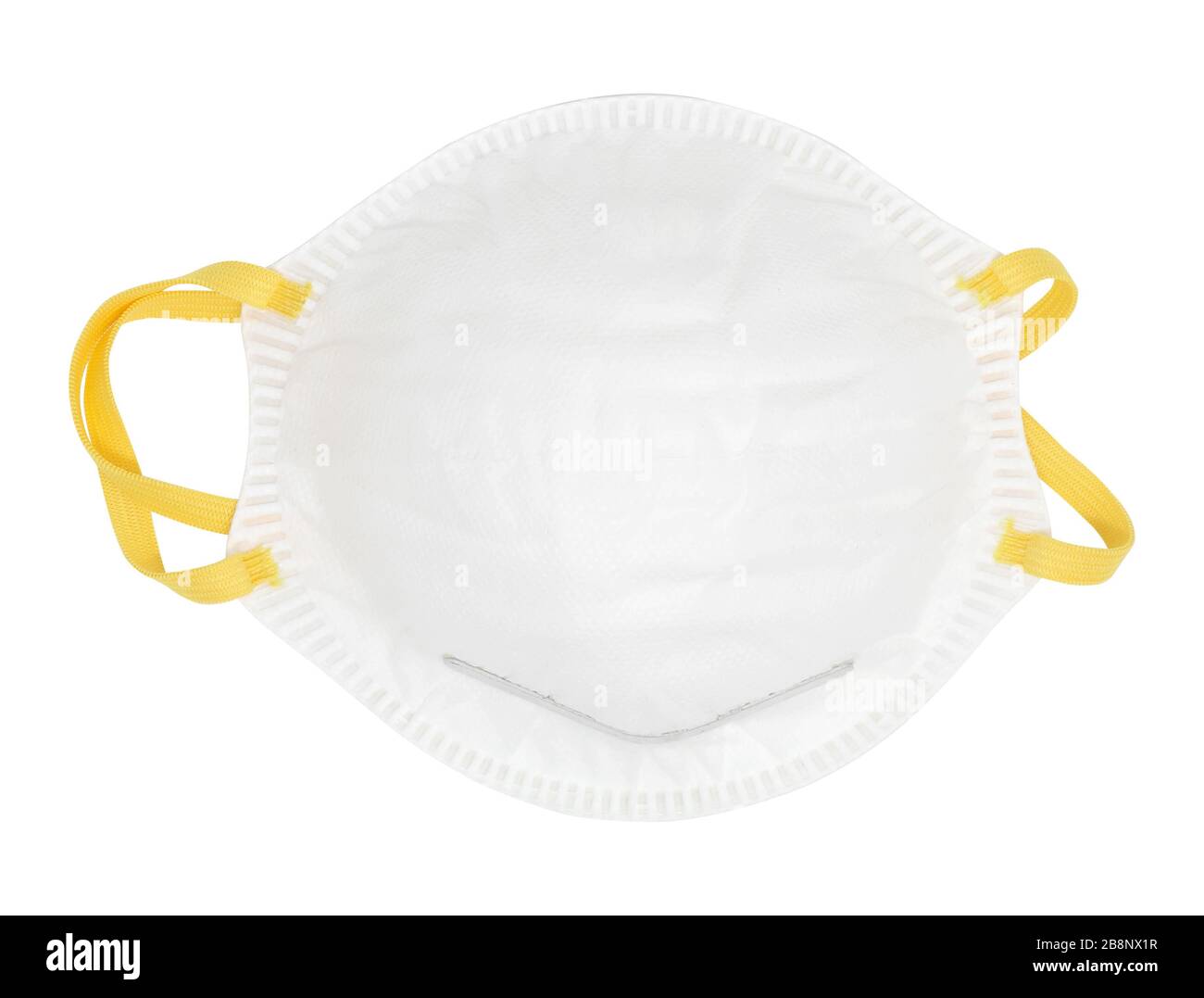 Masque respiratoire isolé sur fond blanc Banque D'Images