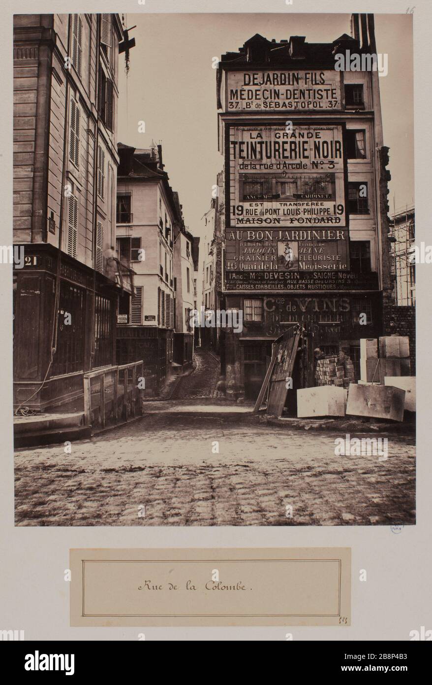 RUE DU DOVE, 4ÈME ARRONDISSEMENT, PARIS rue de la Colombe, Paris (IVème arr.). 1869-1902. Photo de Pierre Emonds. Paris, musée Carnavalet. Banque D'Images