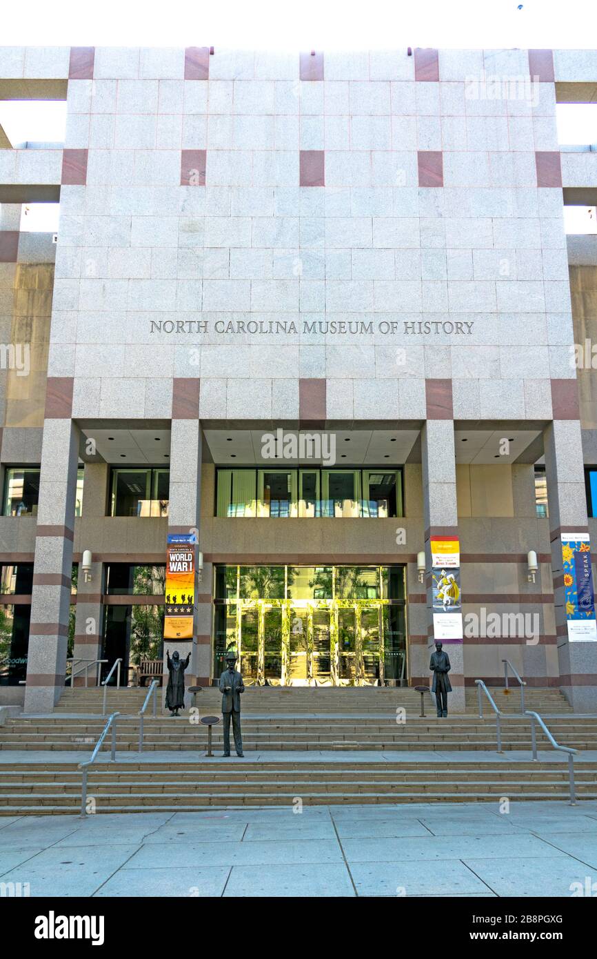 Musée d'histoire du bâtiment Raleigh une ville en Caroline du Nord NC et l'état actuel capitol capitale statehouse Banque D'Images