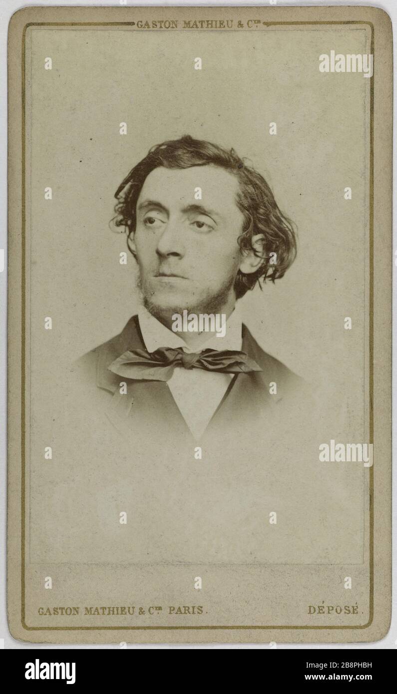 Portrait d'Abel Peyrouton (avocat, membre de la commune, condamné à 5 ans de prison) Portrait d'Abel Peyrouton (avocat, membre de la commune, condamné à 5 ans de détention). Carte de visite (recto). Photo de Gaston, Mathieu et Cié. Tirage sur papier alluminé, 1860-1890. Paris, musée Carnavalet. Banque D'Images