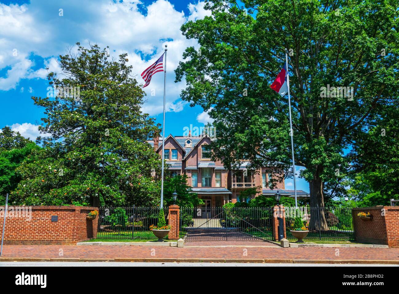 Maison du Gouverneur Executive Mansion à Raleigh une ville en Caroline du Nord NC et l'état actuel capitol capitale statehouse Banque D'Images