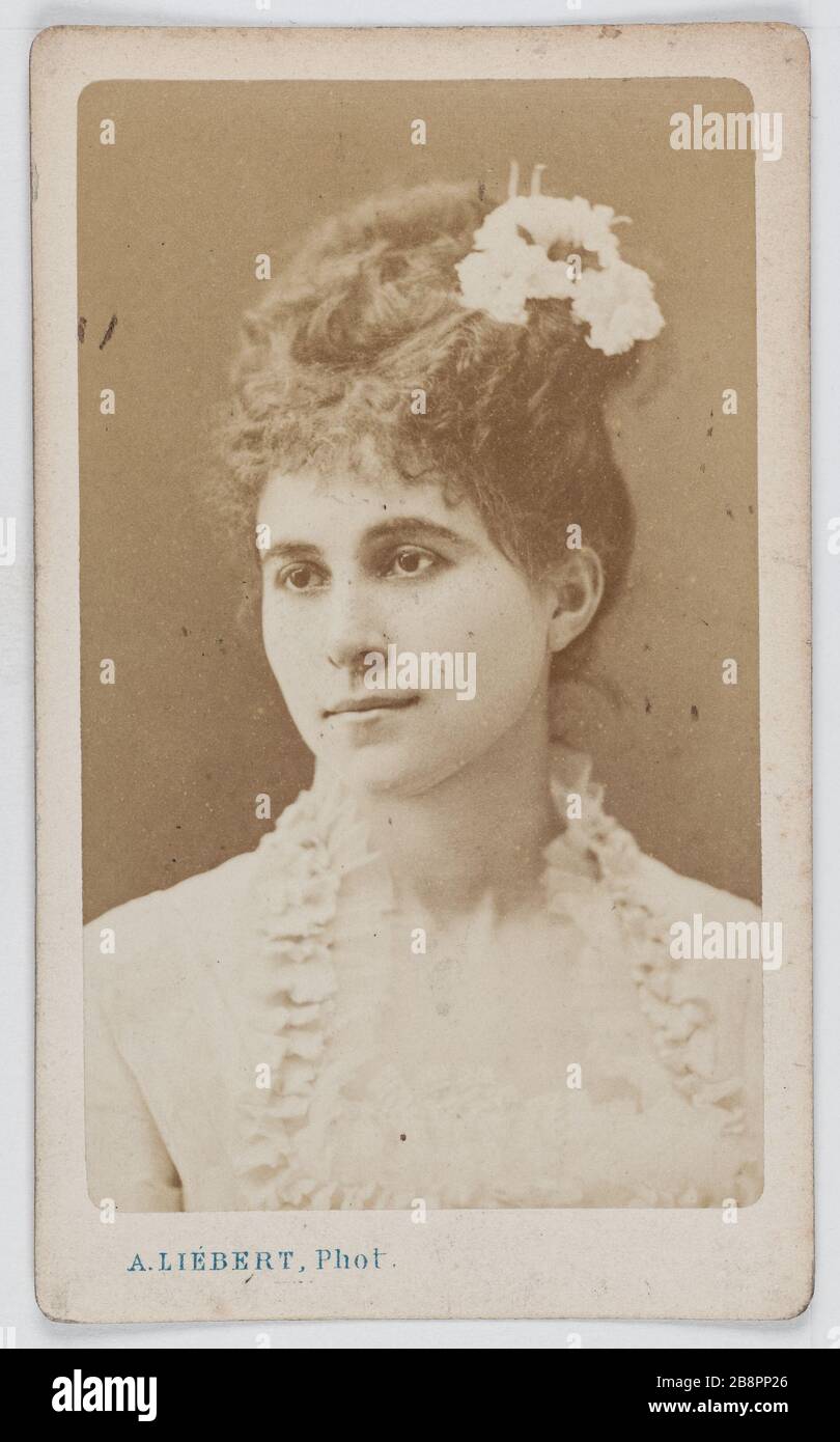 Portrait de J. Spozza. Alphonse Liébert (1827-1914). Portrait de J. Spozza. Carte de visite (recto). Rage sur papier alluminé, 1860-1890. Paris, musée Carnavalet. Banque D'Images