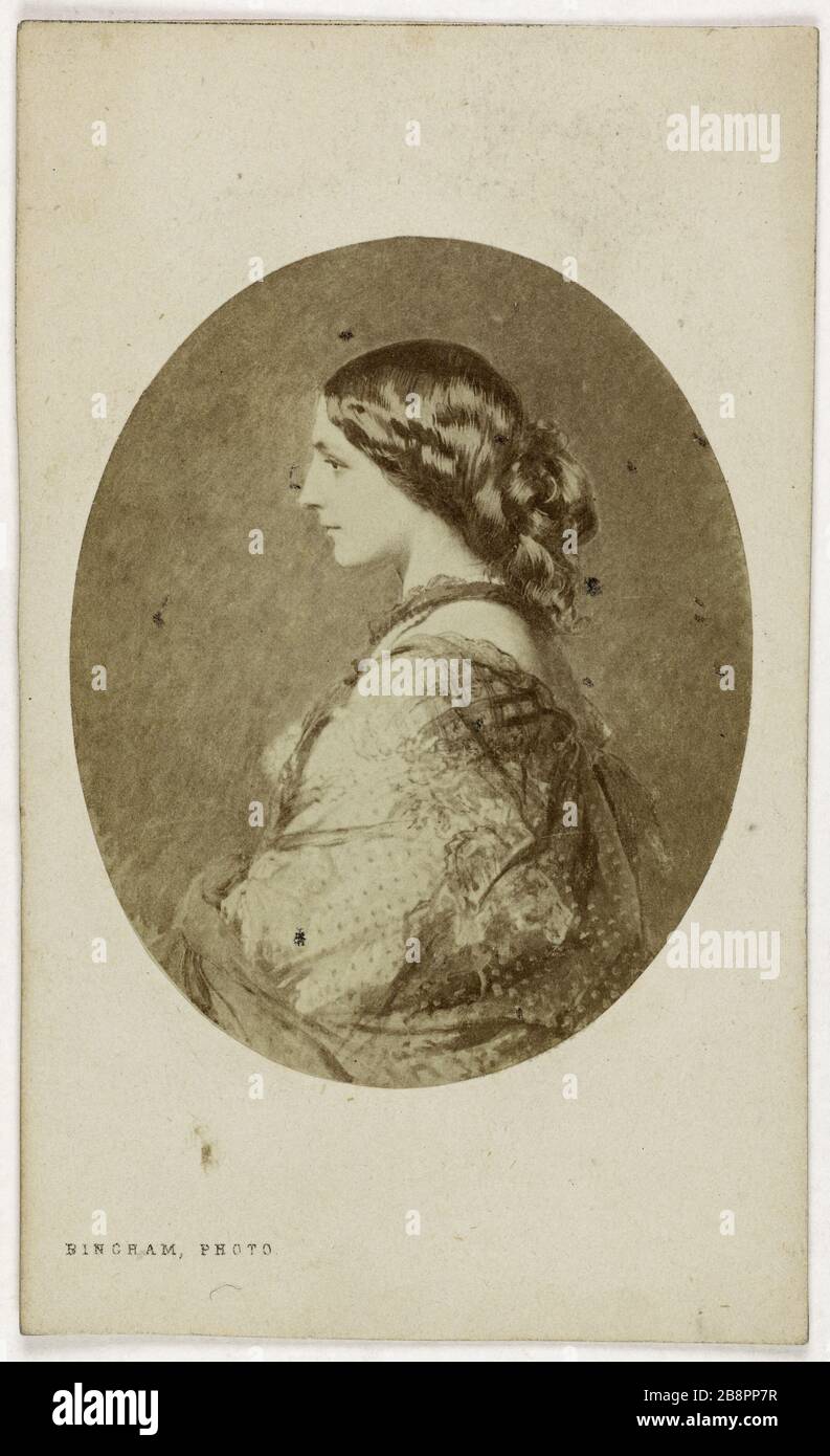 Portrait de la Comtesse Shuvalov Portrait de la comtesse de Schouwaloff. Photo de Robert Jefferson Bingham (1824-1870). Carte de visite (recto). Rage sur papier alluminé, 1860-1890. Paris, musée Carnavalet. Banque D'Images