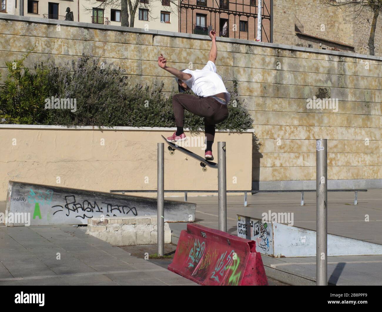 Skatepark, Salamanque Banque D'Images