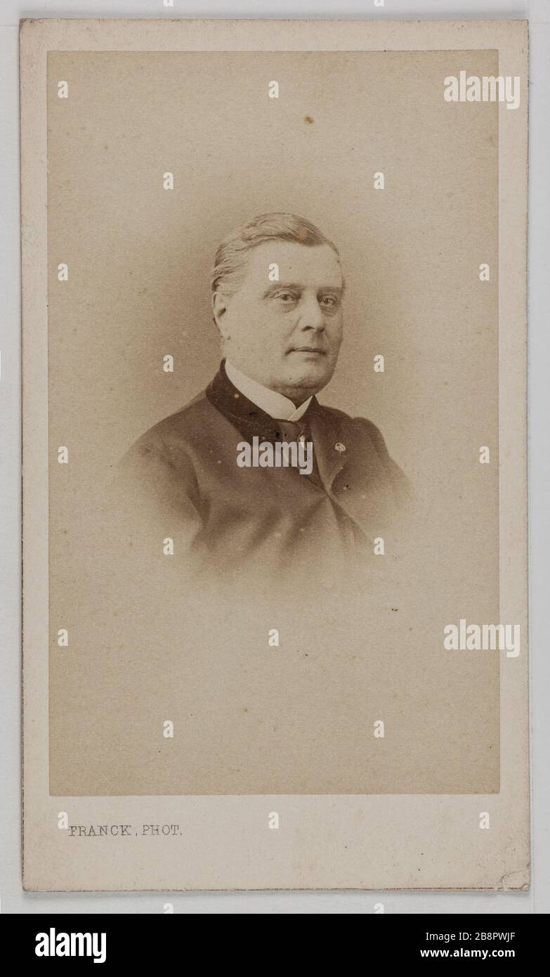 Portrait d'Alexander Florian Joseph Colonna (1810-1868), comte Walewski, politicien, écrivain, diplomate et fils naturel de Napoléon. Portrait d'Alexandre Florian Joseph Colonna (1810-1868), comte Walewski, homme politique, écvain, diplomatique et fils naturel de éon Napoléon Ier. Carte de visite (recto). Photo de Franck (dit Gobinet de Villecholle). Rage sur papier alluminé, 1860-1890. Paris, musée Carnavalet. Banque D'Images