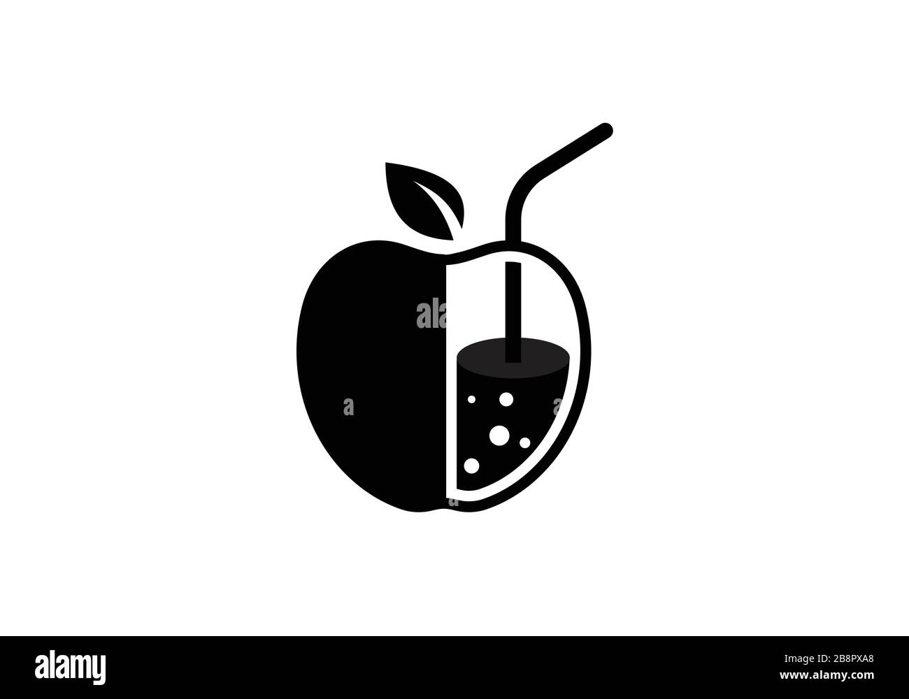 Symbole du logo Apple de style plat sur fond blanc Illustration de Vecteur