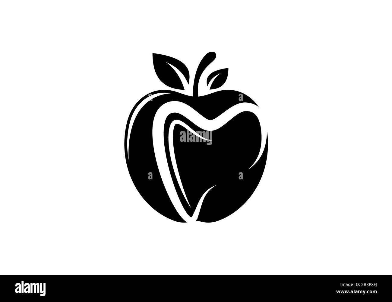 Symbole du logo Apple de style plat sur fond blanc Illustration de Vecteur