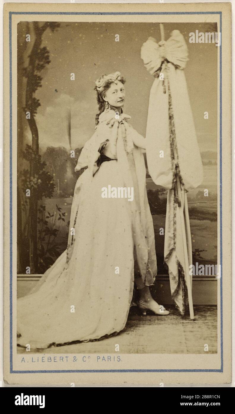 Portrait de Bell, Marie (actrice) Alphonse Liébert (1827-1914). Portrait de Bell, Marie, (actrice). Carte de visite (recto). Rage sur papier alluminé. 1870-1890. Paris, musée Carnavalet. Banque D'Images
