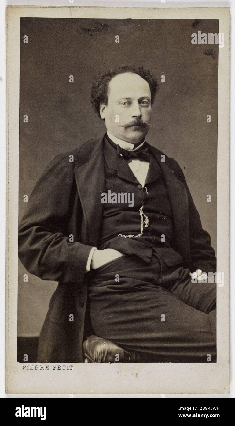 Portrait d'Alexandre Dumas (fils) (1824-1895) (romancier) Portrait d'Alexandre Dumas (fils) (1824-1895), romancier. Avant 1895. Carte de visite. Photo de Pierre petit (1831-1909). Paris, musée Carnavalet. Banque D'Images