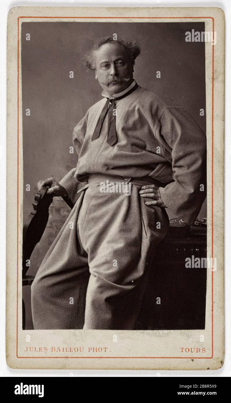 Portrait d'Alexandre Dumas (fils) (1824-1895) (romancier) Portrait d'Alexandre Dumas (fils) (1824-1895). Carte de visite (recto). Photo de Jules Baillou. Rage sur papier alluminé. Avant 1895. Paris, musée Carnavalet. Banque D'Images