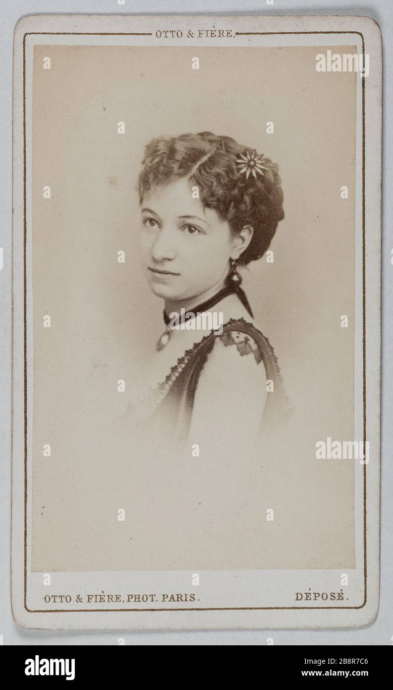 Portrait de Florette (actrice de théâtre News) Portrait de Florette, actrice au théâtre des nouveaux. Photo d'Otto & Fière. Carte de visite (recto). Rage sur papier alluminé. 1860-1890. Paris, musée Carnavalet. Banque D'Images