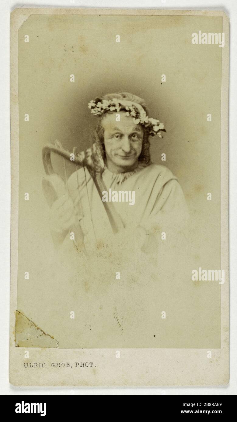 Portrait de Pierre Grenier Eugene (acteur) Portrait de Grenier Pierre Eugène, acteur. Carte de visite (recto). Photographie d'Ulric Grob (actif entre 1860 et 1900). Rage sur papier alluminé. 1860-1890. Paris, musée Carnavalet. Banque D'Images