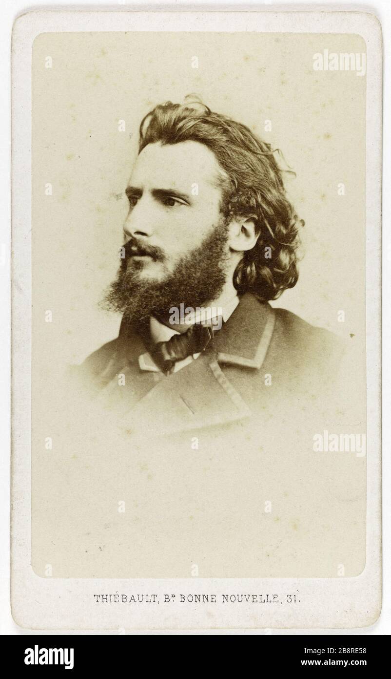 Portrait de Gustave Maroteau (1849-1875), journaliste et membre de la commune. Bacard fils (Paul Bacard, dit). Portrait de Gustave Maroteau (1849-1875), journaliste et de la commune. Carte de visite (recto). Rage sur papier alluminé. 1860-1890. Paris, musée Carnavalet. Banque D'Images