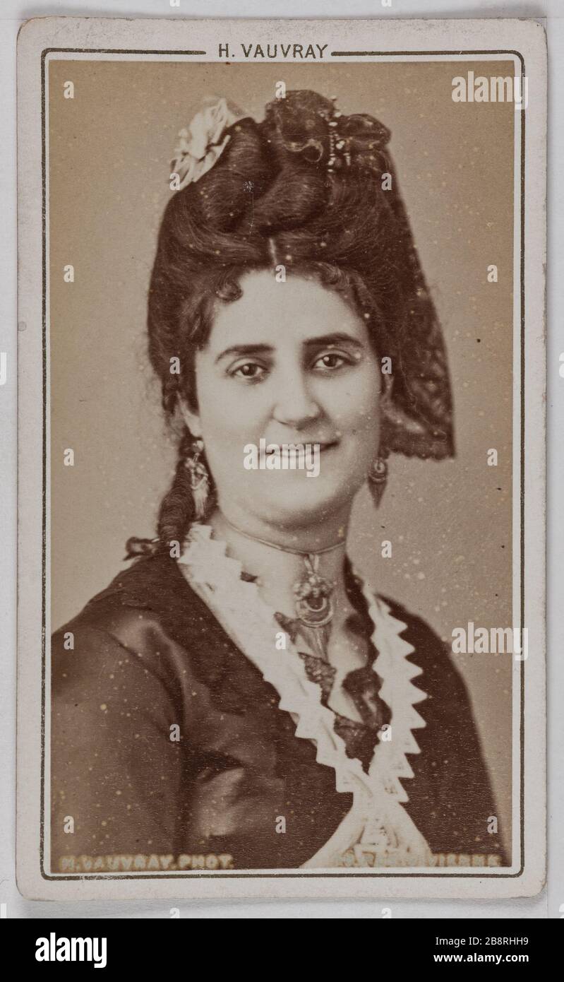 Portrait de Marie Thérèse (danseuse) Portrait de Thérèse Marie, danseuse. Carte de visite (recto). Photo d'Hippolte Vouvray. Rage sur papier alluminé. 1860-1890. Paris, musée Carnavalet. Banque D'Images