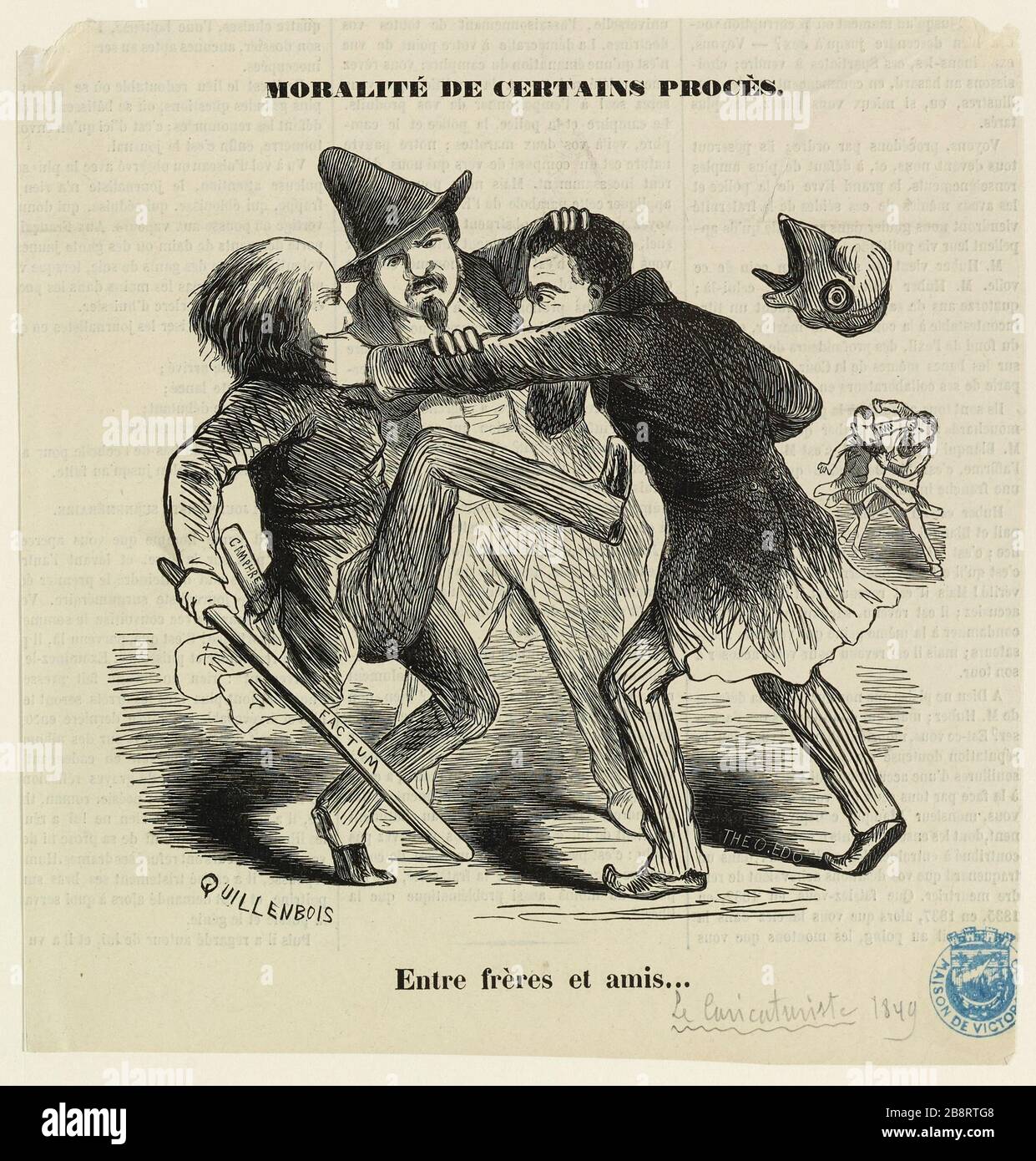 Moralité de certains procès. Banque D'Images