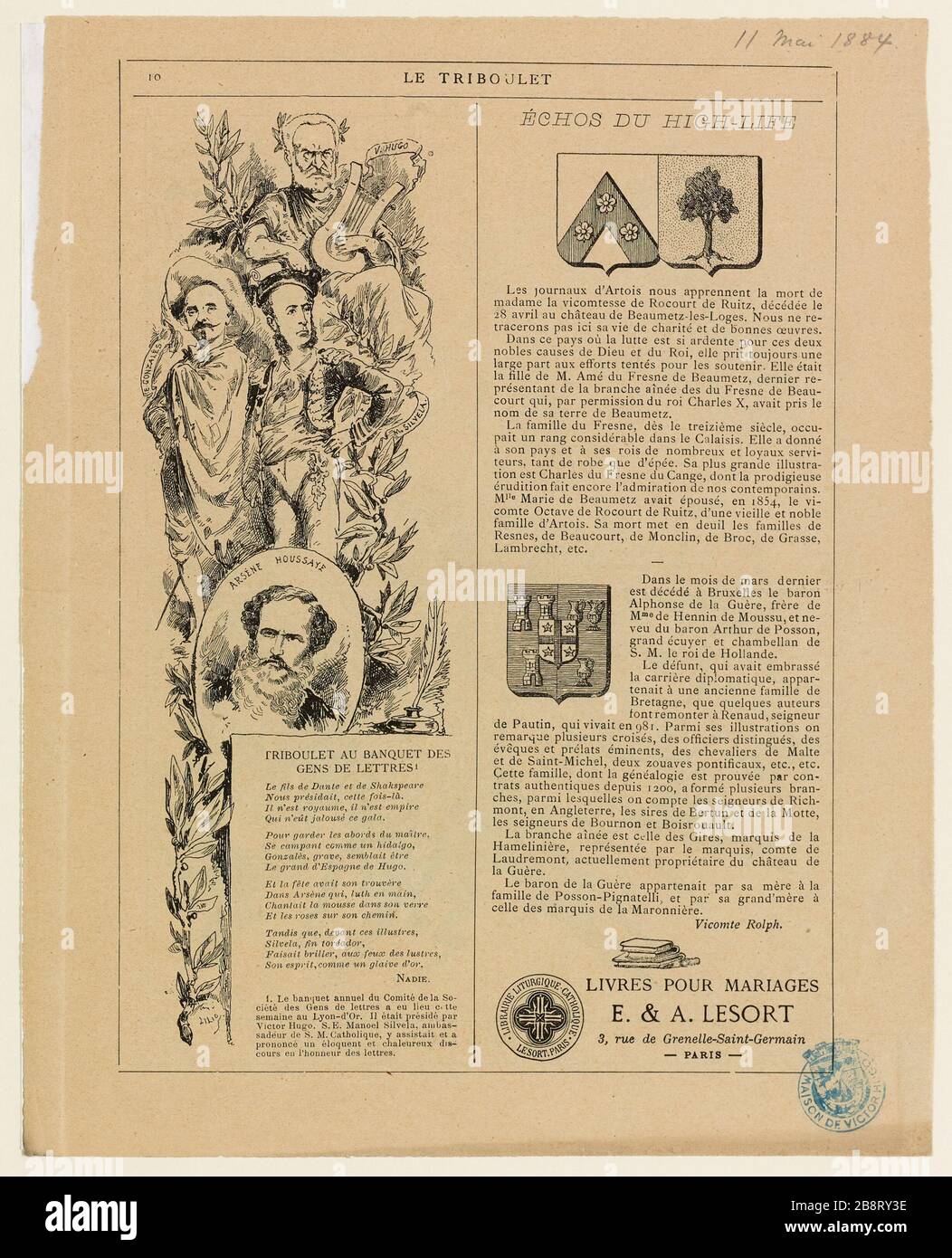 Triboulet au banquet des hommes de lettres Banque D'Images