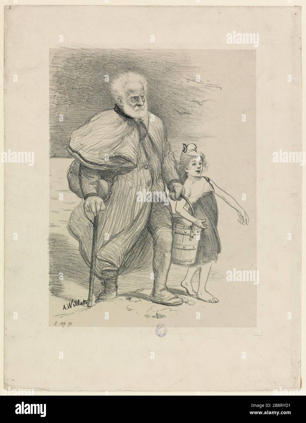 Comme Jean Valjean a aidé Cosette, Hugo a aidé la jeune Marianne Banque D'Images