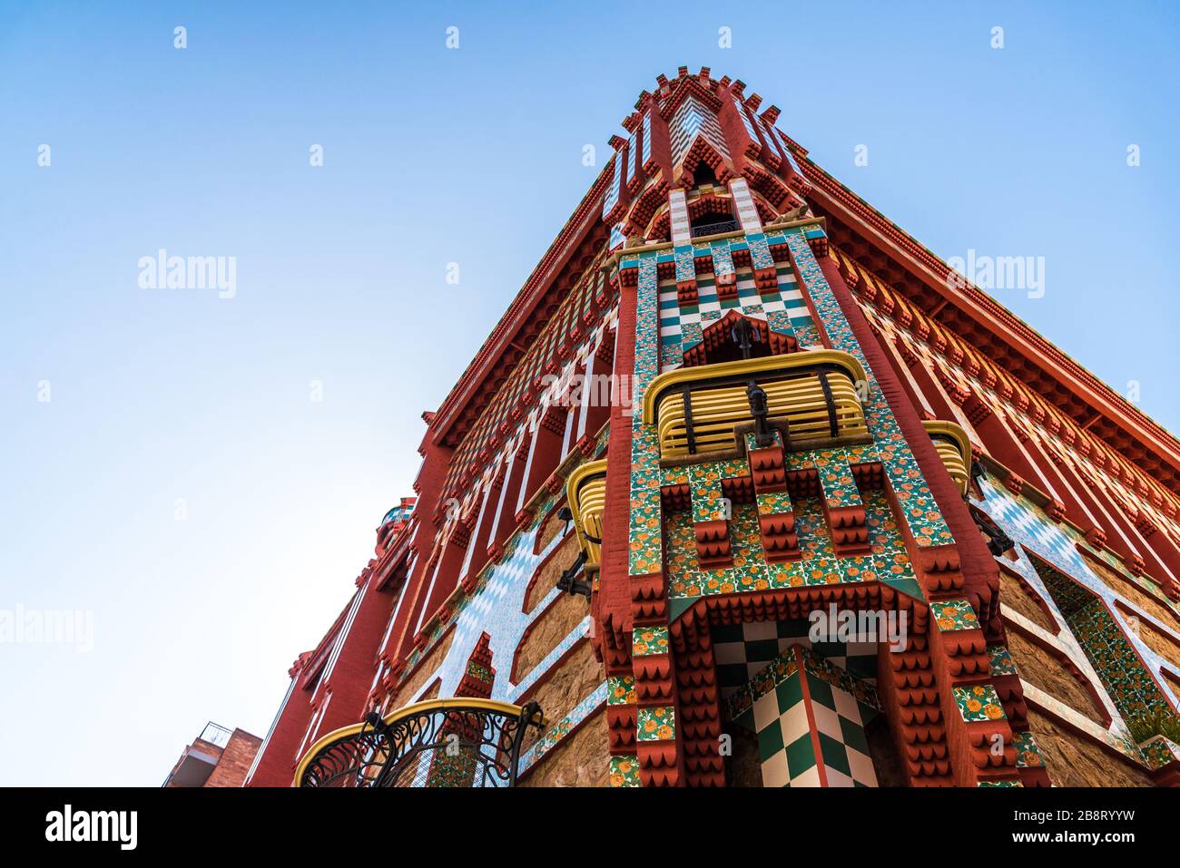 Barcelone, Espagne - 4 août 2019 : Casa Vicens conçu par Antoni Gaudi Banque D'Images