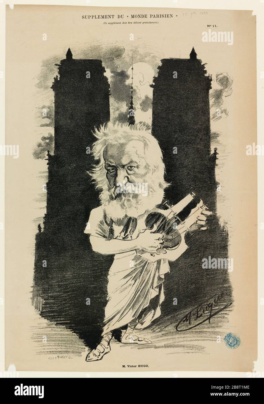 Supplément au monde de Paris 25 novembre 1882 Banque D'Images