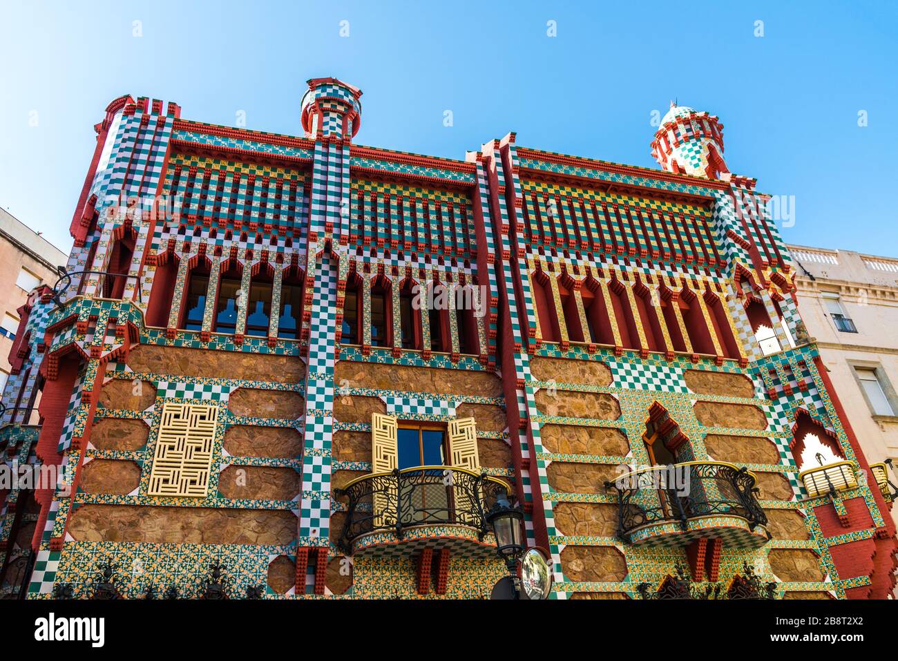 Barcelone, Espagne - 4 août 2019 : Casa Vicens conçu par Antoni Gaudi Banque D'Images