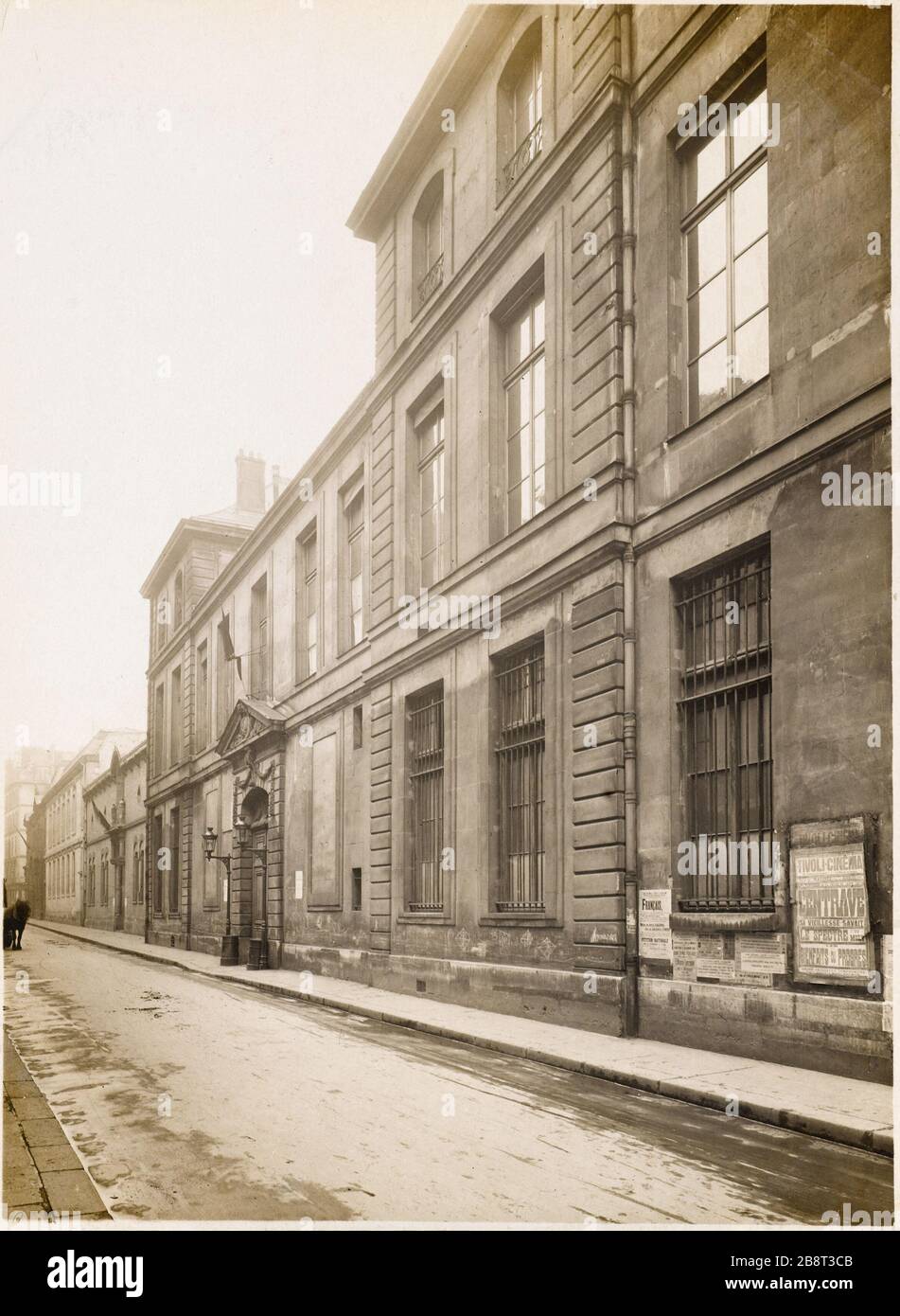 FAÇADE DE l'Hôtel le Peletier de Saint-Fargeau, 29 RUE de SÉVIGNÉ, Paris (IVème arr.). Photo de Charles Lansiaux (1855-1939), 19 janvier 1917. Paris, musée Carnavalet. Banque D'Images