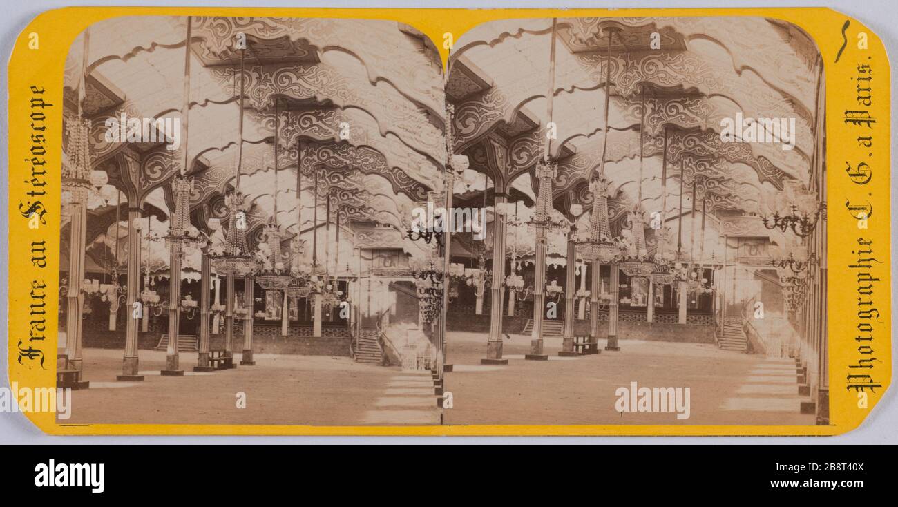 Bullier, salon. Closerie des Lilas Avenue de l'Observatoire, 6ème ardistronnt, Paris Bal Bullier, le salon. La Closerie des Lilas, avenue de l'Observatoire, Paris (VIème arr.). Photo de Charles Gaudin (1825-1905). Papier aluminé. Entre 1847 et 1895. Paris, musée Carnavalet. Banque D'Images