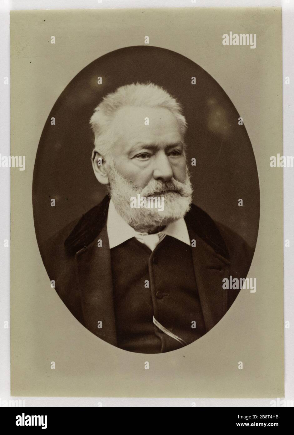 VICTOR HUGO Victor Hugo (1802-1885) écvain français, 1877. Photo de J.M. Lopez. Paris, Maison de Victor Hugo. Banque D'Images