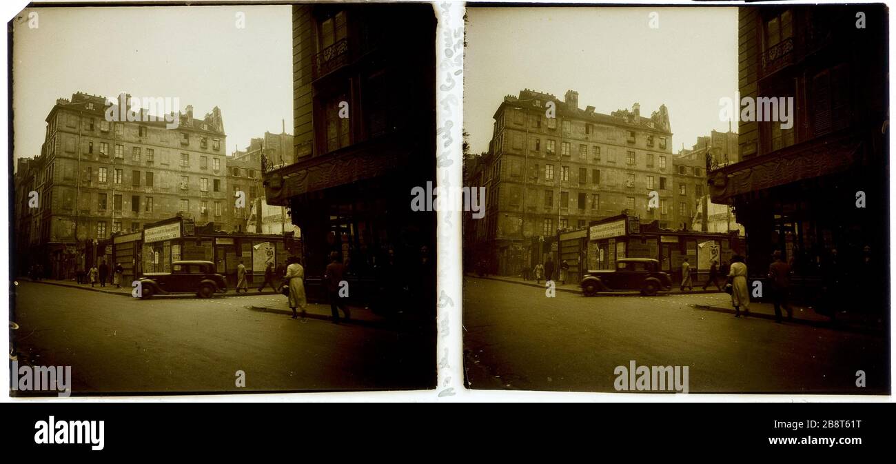 SAINT-MARTIN-LE-STREET AUBRY BOUCHER, 4ÈME ARRONDISSEMENT rue Saint-Martin, rue Aubry-le-Boucher, 4ème arrondissement. 1926-1936. Photographie anonyme. Paris, musée Carnavalet. Banque D'Images