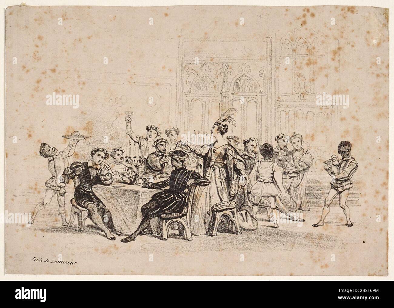 Scène de banquet, Lucrezia Borgia Banque D'Images