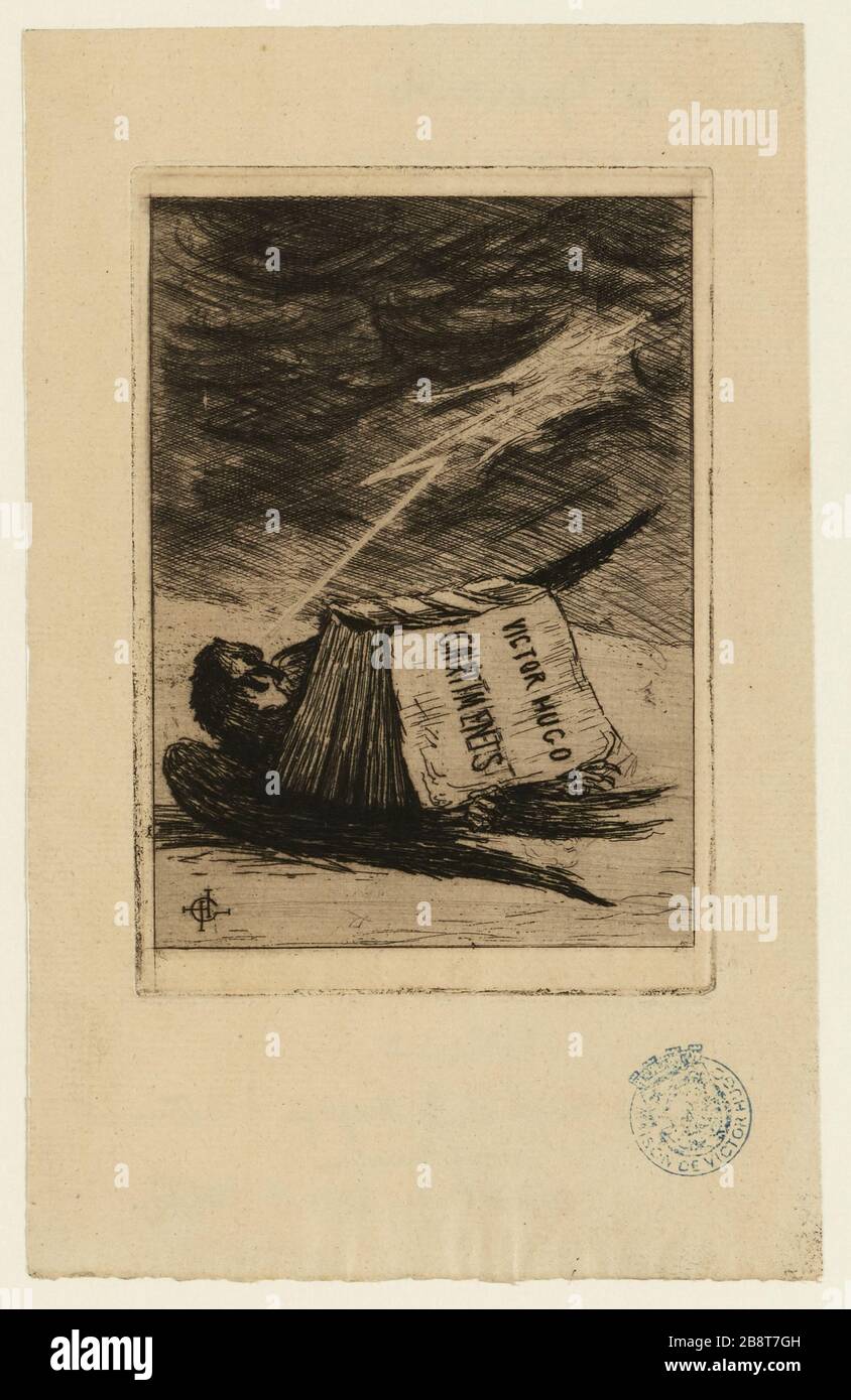 L'aigle impérial a frappé par la punition, selon Honoré Daumier Banque D'Images