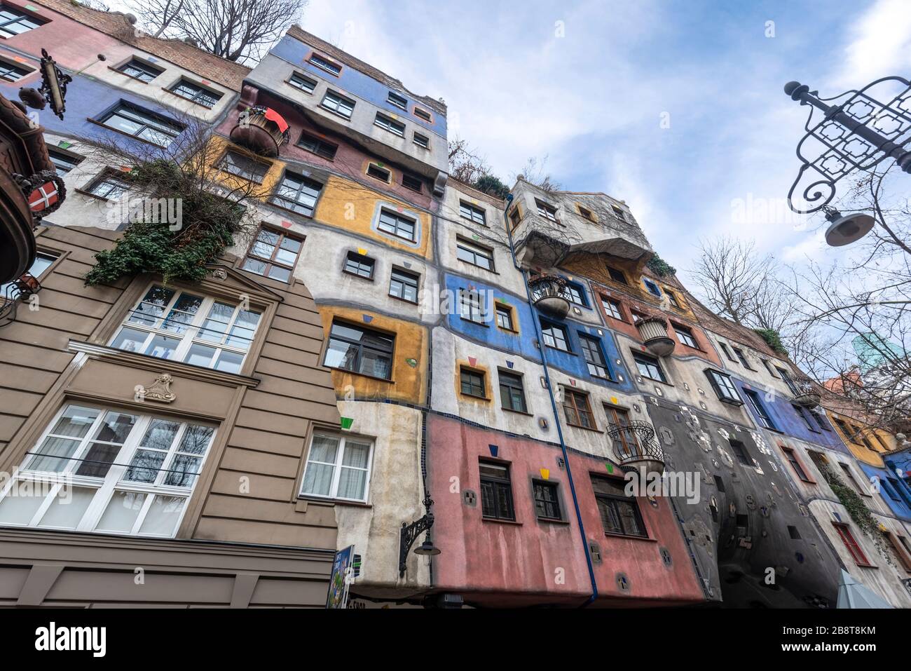 Vienne, Autriche. Hundertwasser House (Hundertwasser haus) à Wien, est un immeuble d'appartements du concept de l'artiste autrichien Friedensreich Hundertwasser Banque D'Images