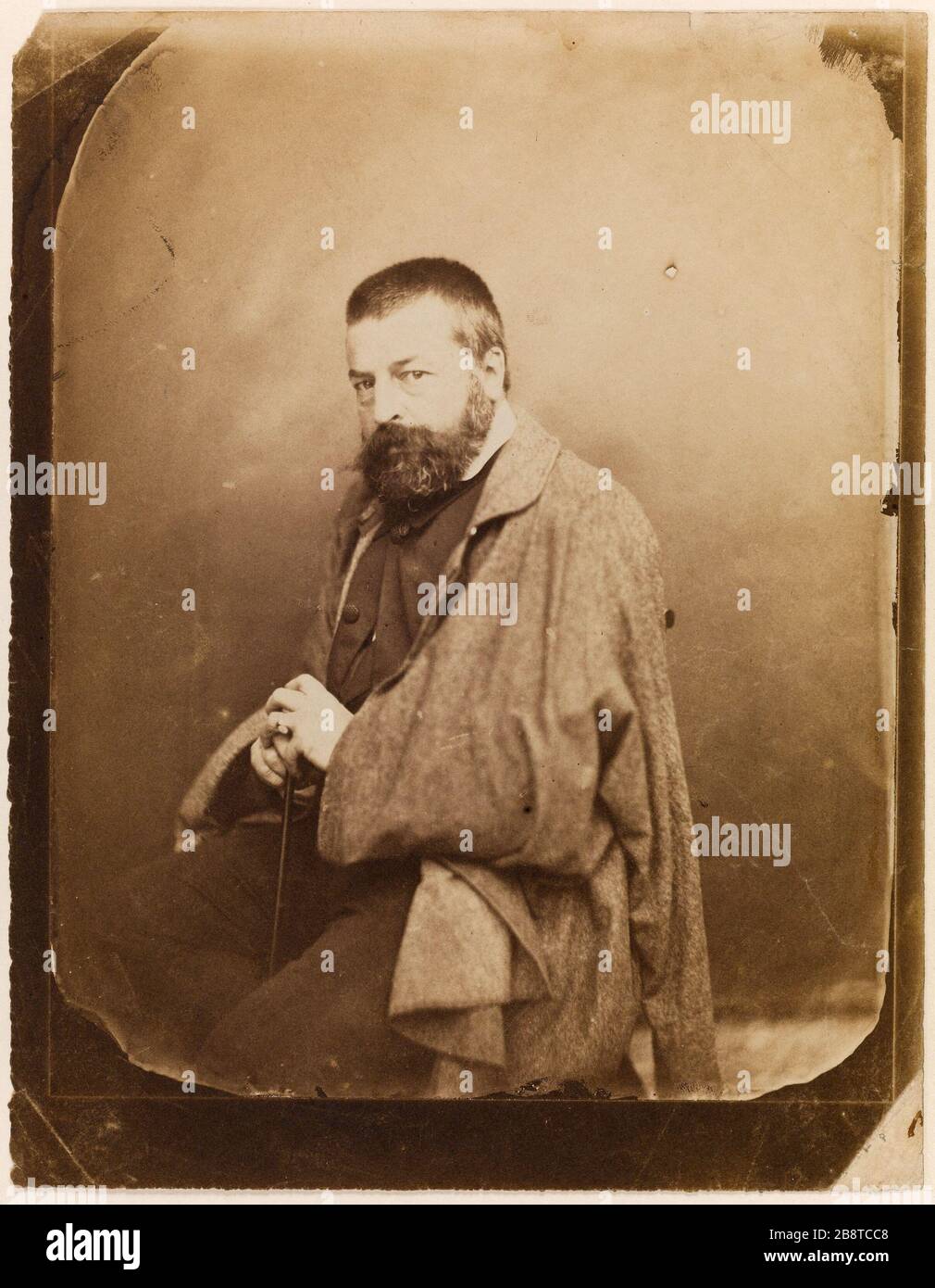Meissonnier, Jean-Louis-Ernest (1815-1891), peintre Jean-Louis-Ernest Meissonnier (1815-1891), Peintre. Photographie anonyme. Papier salé. Entre 1853 et 1860. Paris, musée Carnavalet. Banque D'Images