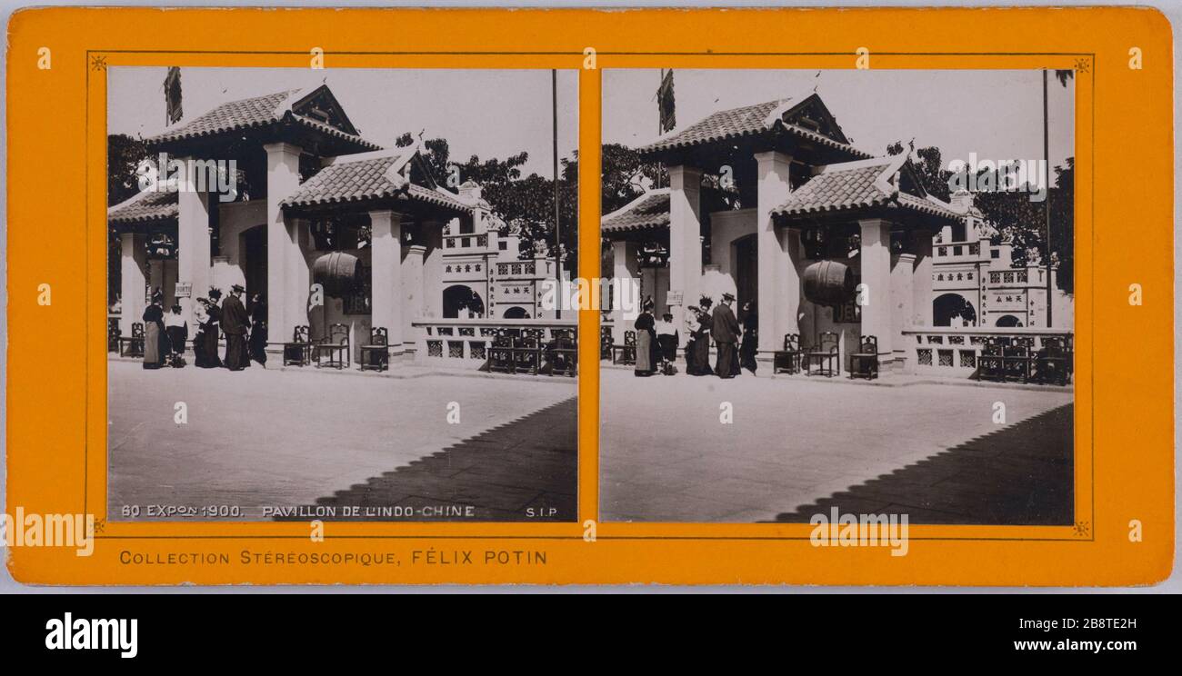 60. EXP [ositi] est 1900. Pavillon de l'Indo-Chine. S.I.P. 1900 Pavillon de l'exposition universelle d'Indo-Chine, 7ème arrondissement, Paris. Exposition universelle de 1900. Pavillon de l'Indo-Chine, Paris (VIIIème arr.). Société industrielle de Photographie ou S.I.P. Rage sur papier au gélatino bromure d'argent. 1900. Paris, musée Carnavalet. Banque D'Images
