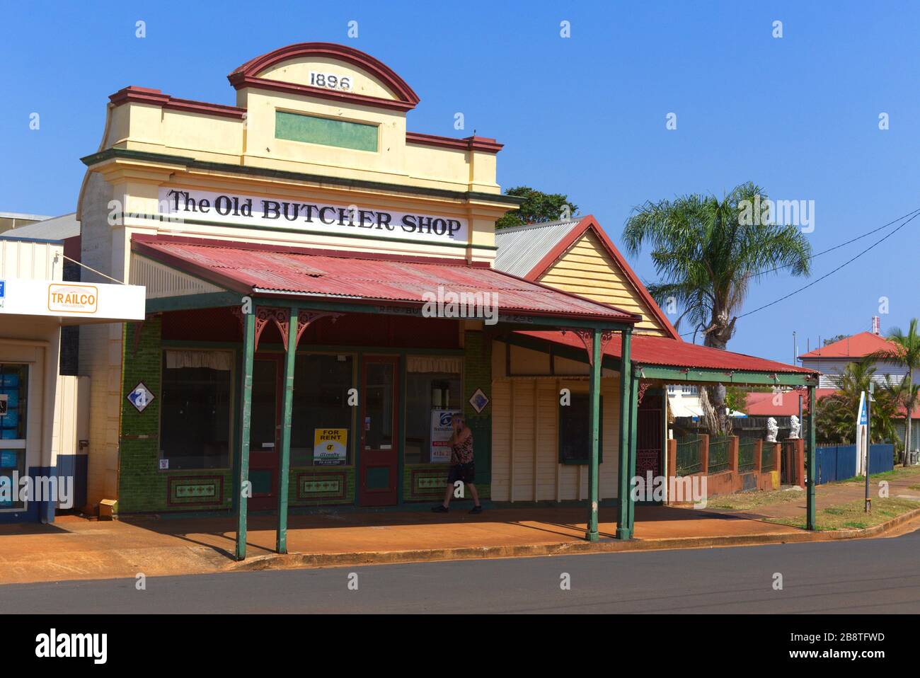 Le Old Butcher Shop a reputly le premier magasin de boucher en carrelage à l'extérieur de Brisbane lorsqu'il a ouvert ses portes en 1896. Childers Queensland Australie Banque D'Images