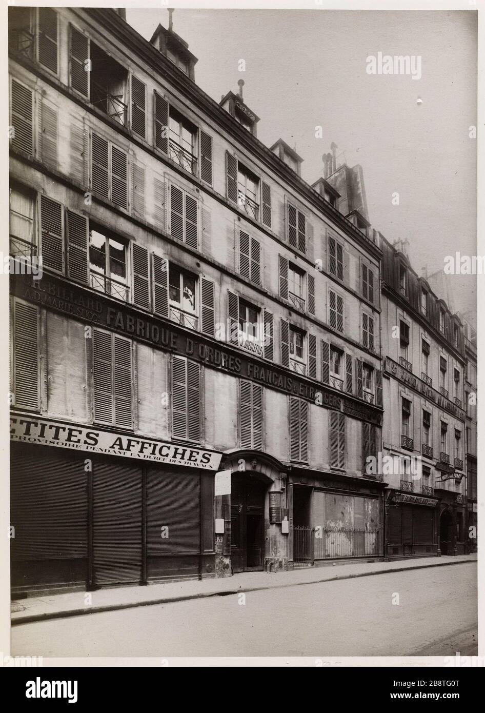 25 rue Croix des petits champs / 1923 Bâtiment, 25 rue Croix des petits champs, 1ère arrondissement, Paris immeuble, 25 rue Croix-des-petits-champs. Paris (Ier arr.). Photographie anonyme. Rage au gélatino-bromure d'argent. 1923. Paris, musée Carnavalet. Banque D'Images