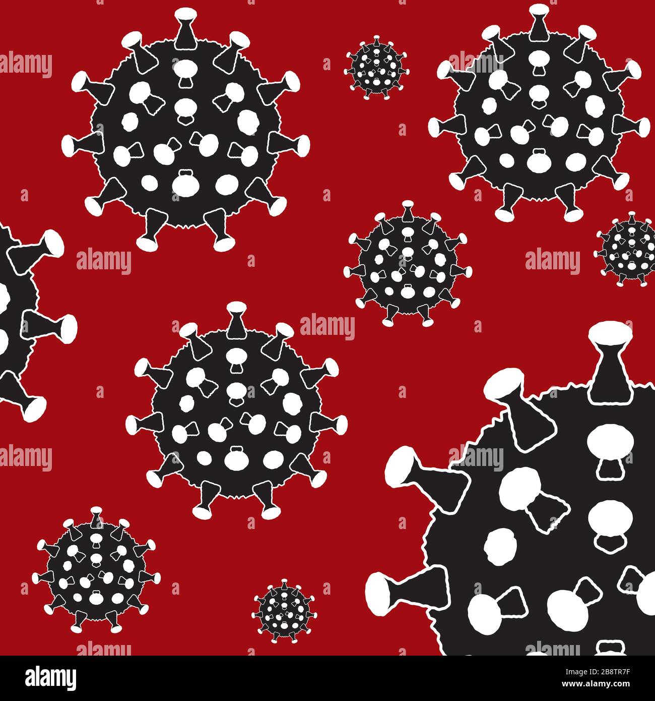 Infection de la texture cellulaire des bactéries du coronavirus Chine Illustration de Vecteur