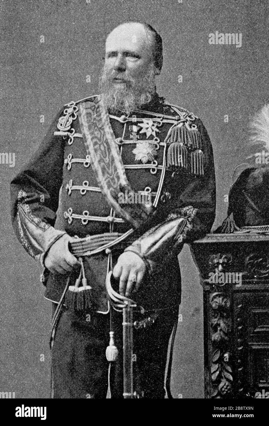 Wilhelm Alexander Paul Friedrich Ludwig von Oranien-Nassau, Willem Alexander Paul Frederik Lodewijk, 19 février 1817 - 23 novembre 1890, fut roi des Pays-Bas et grand-duc de Luxembourg de 1849 à sa mort et duc de Limbourg de 1849 à 1867 / Wilhelm Alexander Paul Friedrich Ludwig von Oranien-Nassau, Willem Alexander Paul Frederik Lodewijk, 19. Février 1817 - 23. Novembre 1890, WAR von 1849 bis zu seinem Tod König der Niederlande und Großherzog von Luxembourg, von 1849 bis 1867 Herzog von Limbourg, Historisch, digital amélioration de la reproduction d'un original du 19ème c Banque D'Images