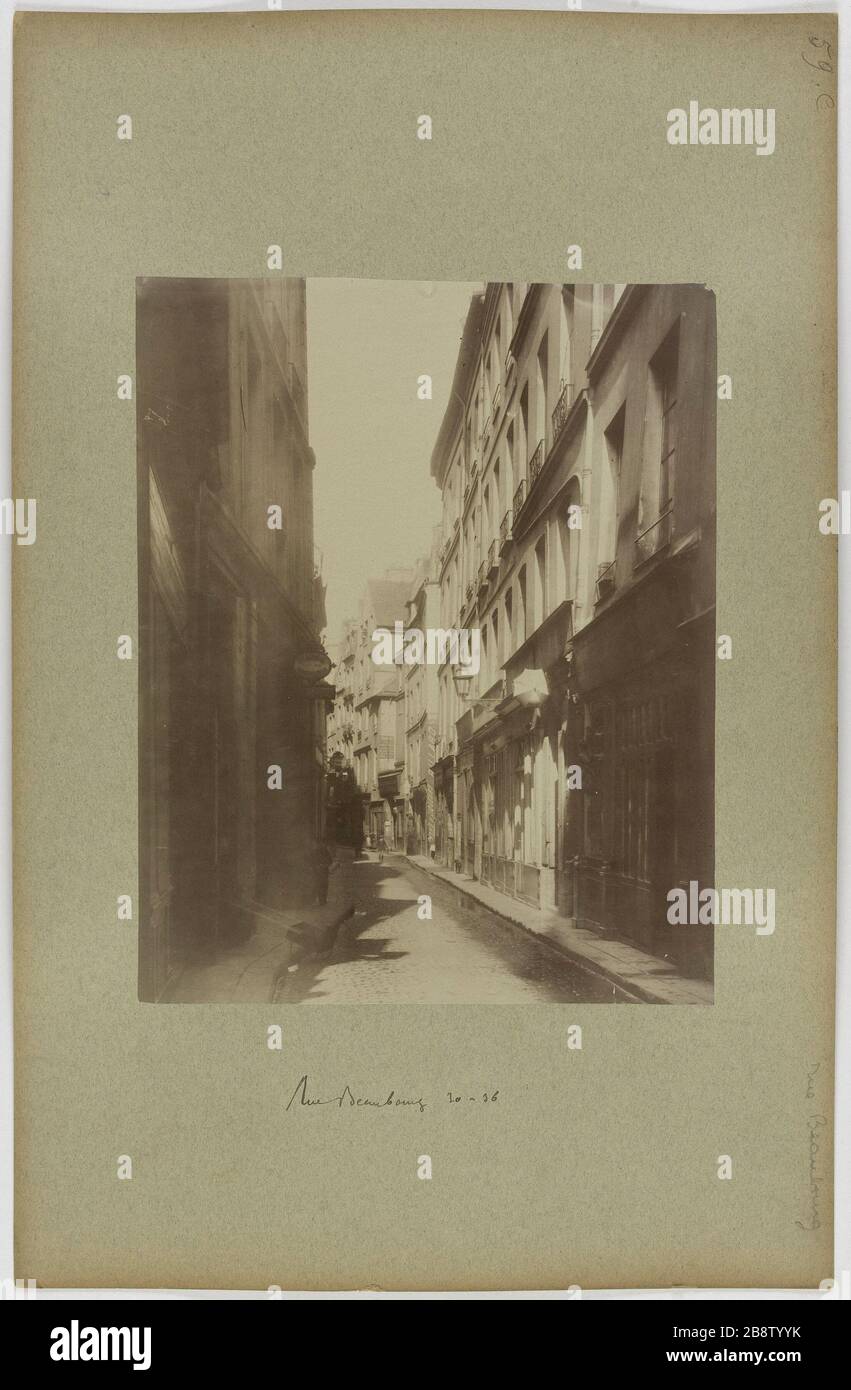 Rue Beaubourg 30-36. 30-36 rue Beaubourg, 4ème arrondissement, Paris. 30-36 rue Beaubourg, Paris (IIIème arr.). Photographie anonyme. Paris, musée Carnavalet. Banque D'Images