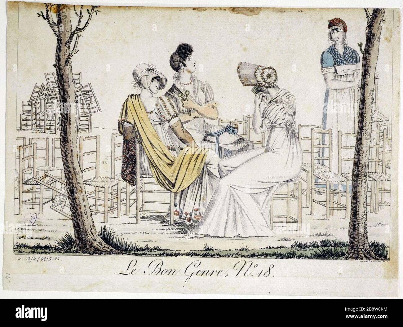 LE BON GENRE NUMÉRO 18-1805 'le bon Genre numéro 18 - 1805'. Gravité. Paris, musée Carnavalet. Banque D'Images