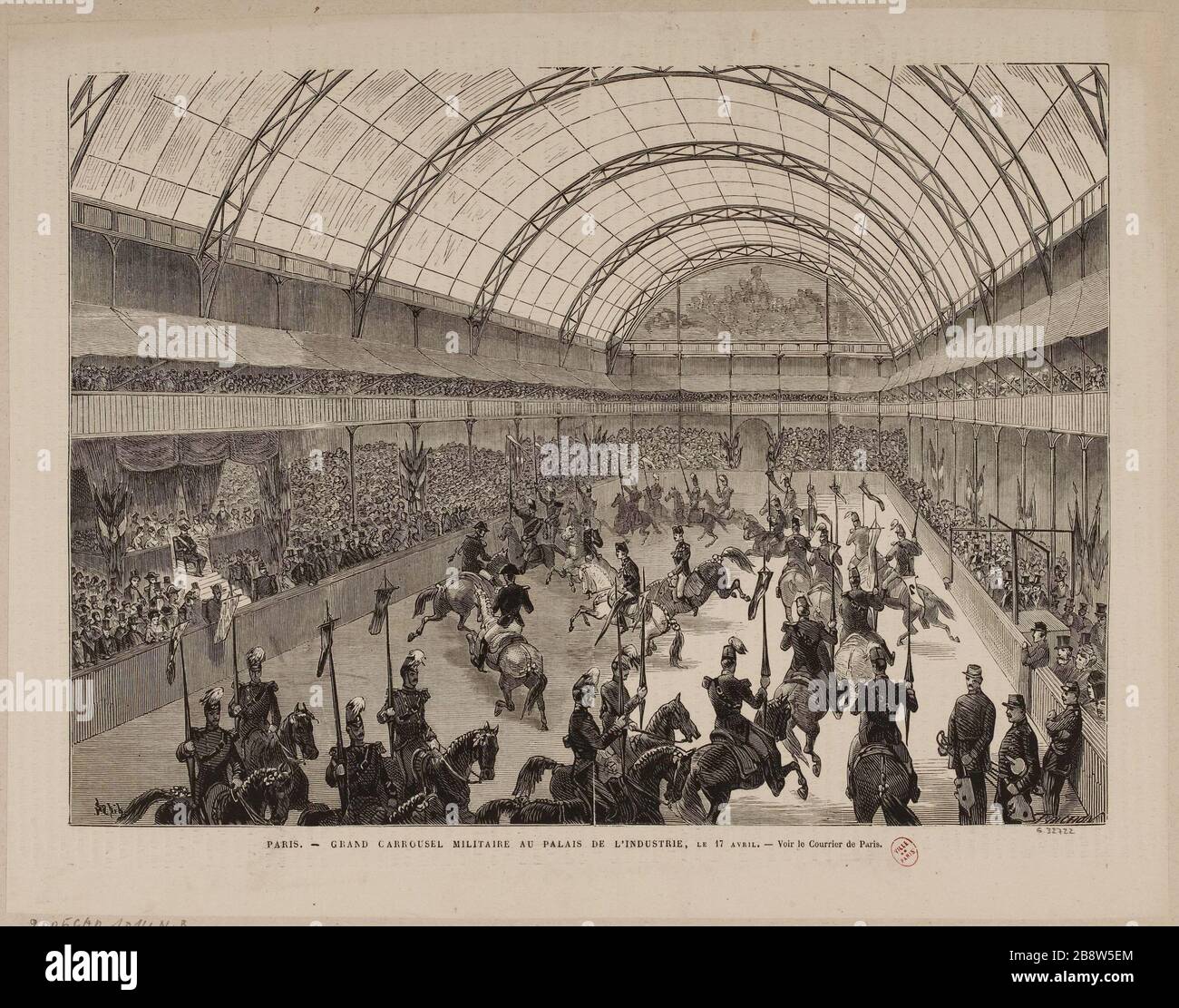 Paris. - grand tatouage militaire au Palais de l'Industrie, le 17 avril. Banque D'Images
