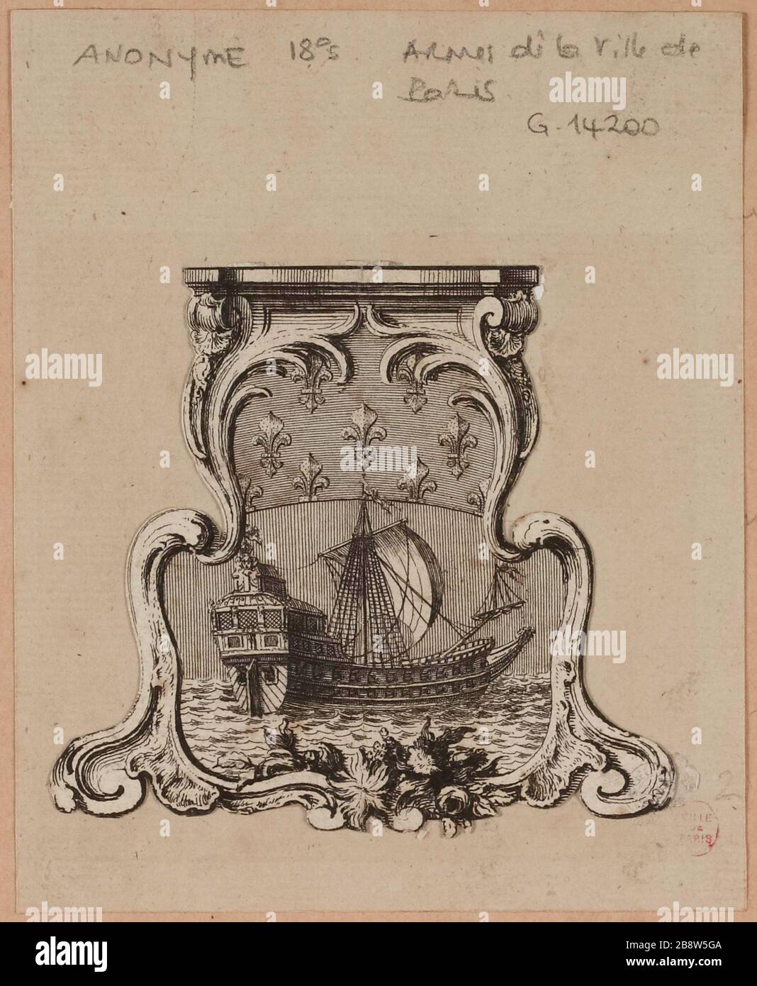 Armes de la Ville de Paris Banque D'Images