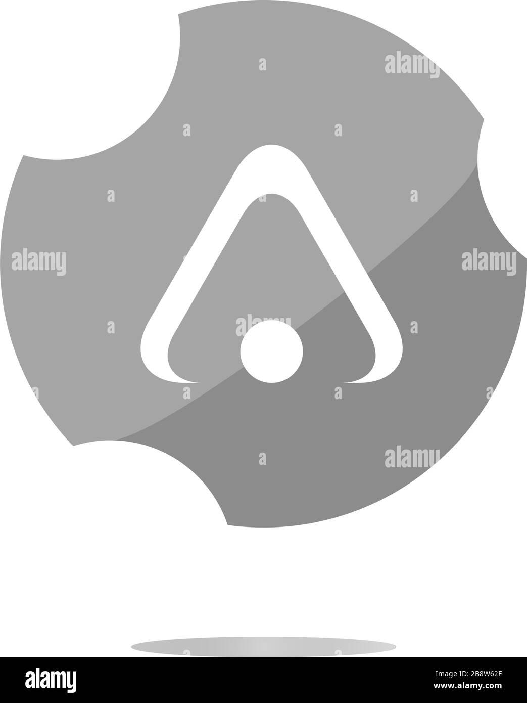 La technologie de l'abstrait, bouton icône web isolated on white Banque D'Images