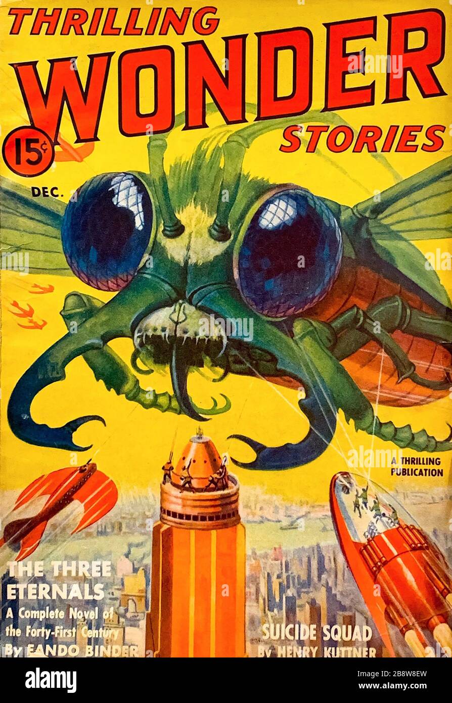 JE ME DEMANDE DES HISTOIRES sur le magazine américain Sci-fi en 1930 Banque D'Images