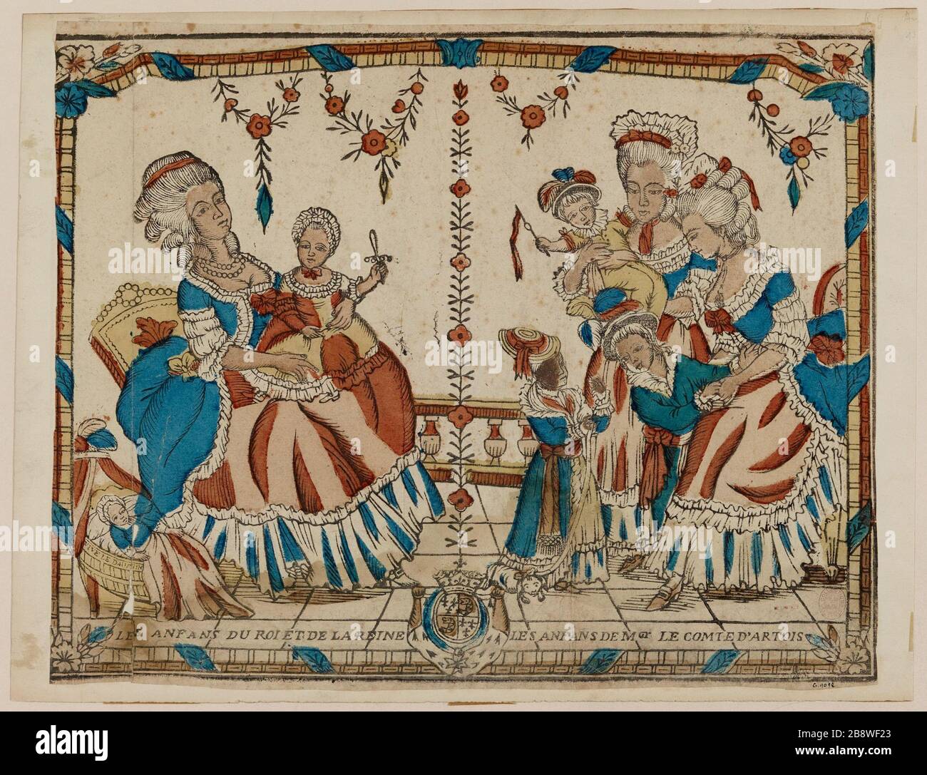 Les enfants du roi et de la reine / enfants Mgr le comte d'Artois Banque D'Images